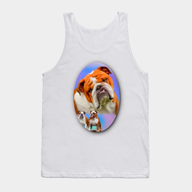 English Bulldog Breed Art Tank Top by BHDigitalArt